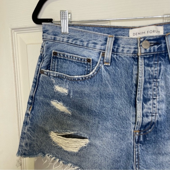Denim Forum The Ex-Boyfriend Hi-Rise Denim
Short in Picture this Blue Sz 30 - Picture 7 of 10